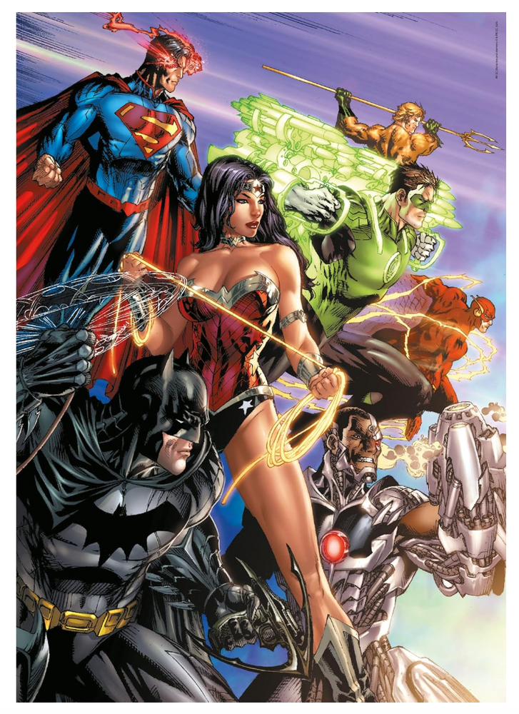 Clementoni Compact puzzle DC Comics Komiksový plakát 1000 dílků 50×70 cm 39852 — Detail dílku