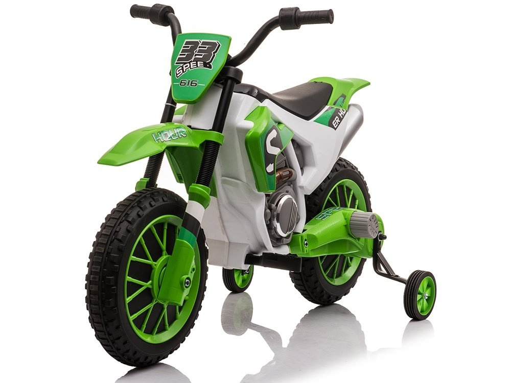 Elektrický motocykl na akumulátor XMX616 zelený — V provozu