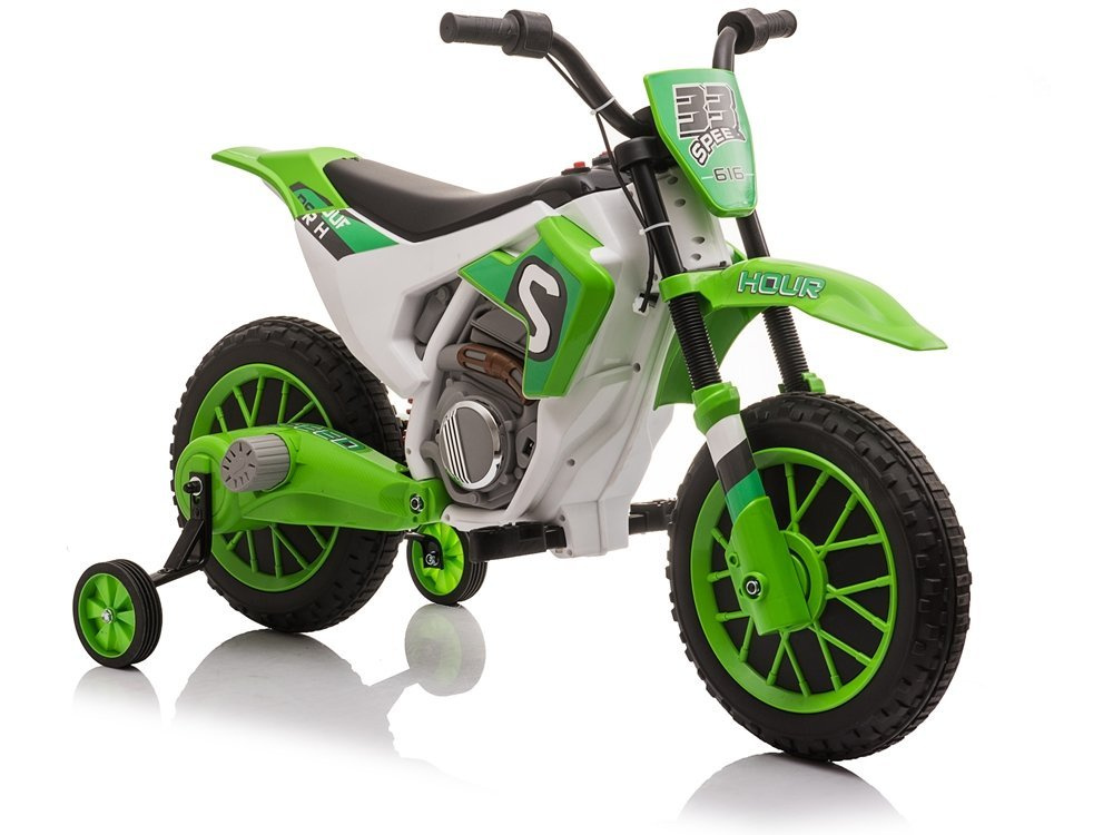 Elektrický motocykl na akumulátor XMX616 zelený — Celkový pohled