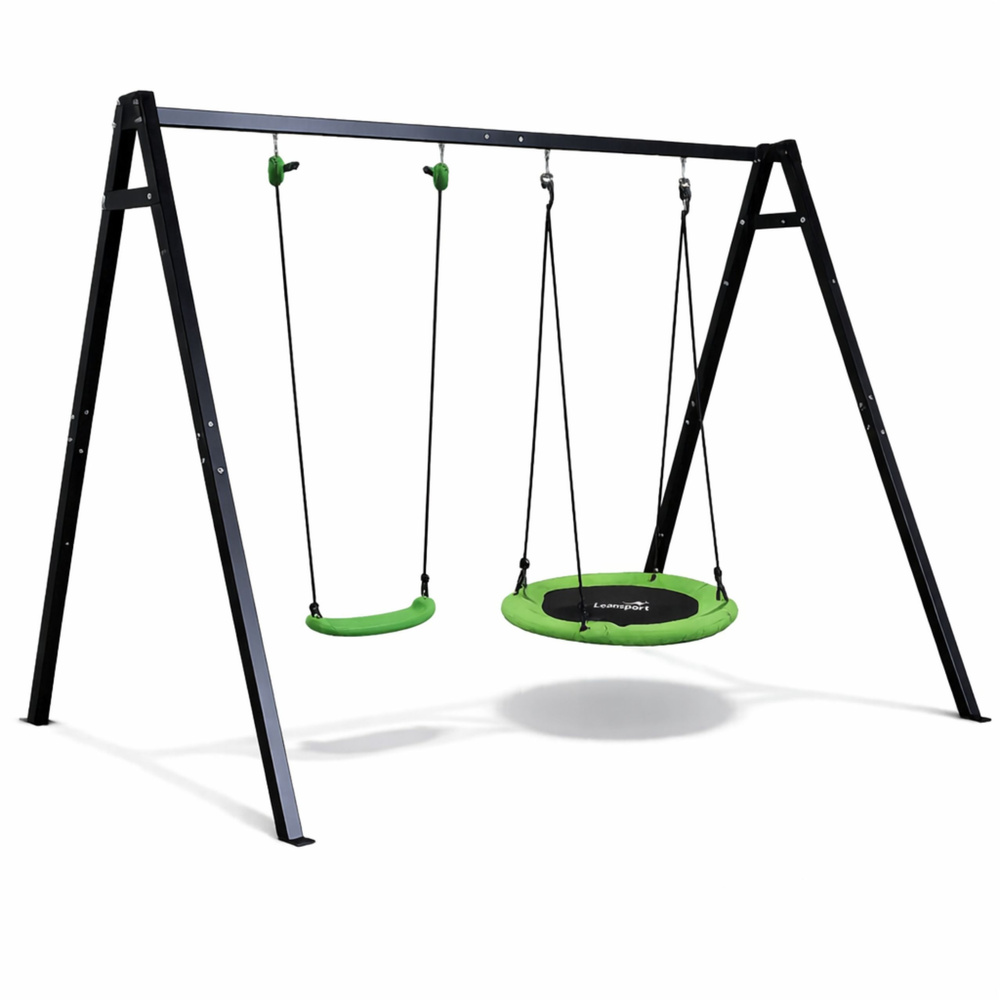 Záhradná hojdačka 2 v 1 so stojanom, čapí hniezdo 80 cm + sedadlo, nosnosť 200 kg