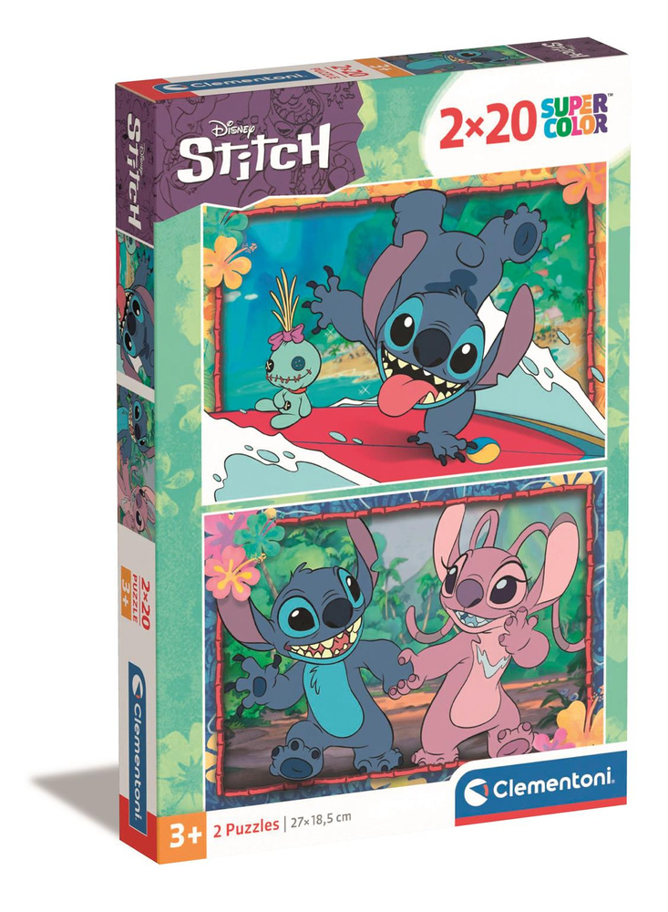 Clementoni Disney Stitch Puzzle Super Color 2×20 dielov (24809)