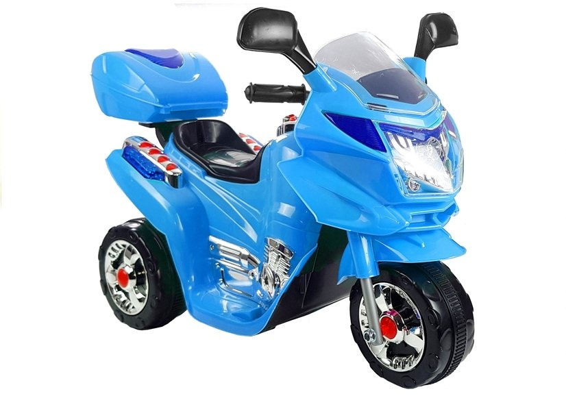 Akumulátorový motor HC8051 LEAN Toys modrý 6V 3 km/h s LED osvetlením pre deti 3+