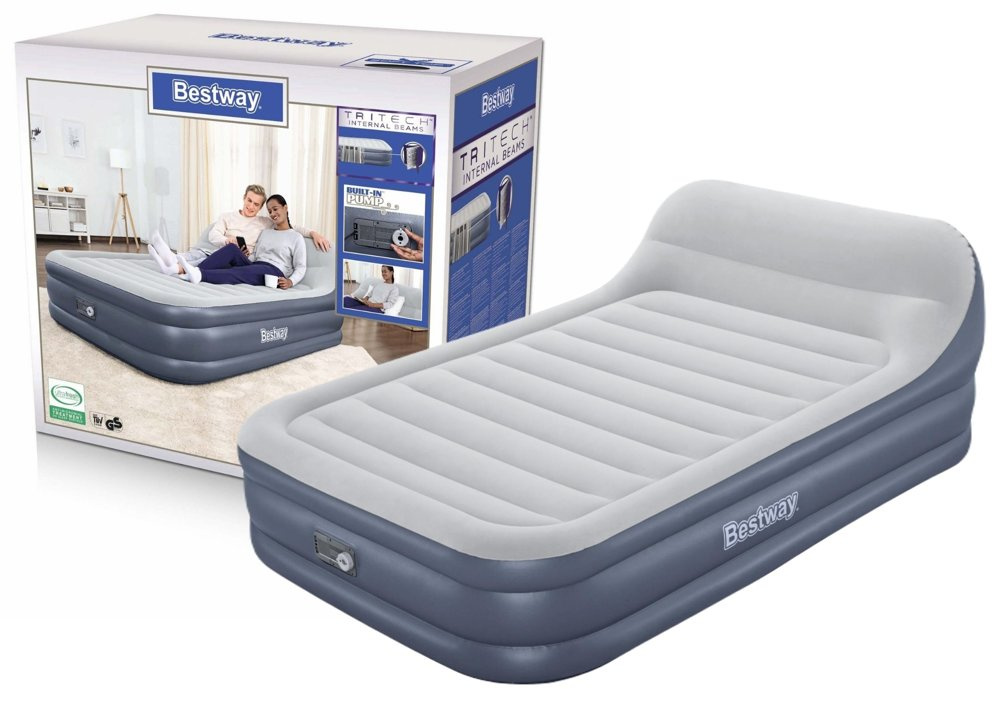 Nafukovacia matrac s integrovanou pumpou Bestway 226 × 152 × 84 cm, nosnosť 300 kg, velúrový povrch