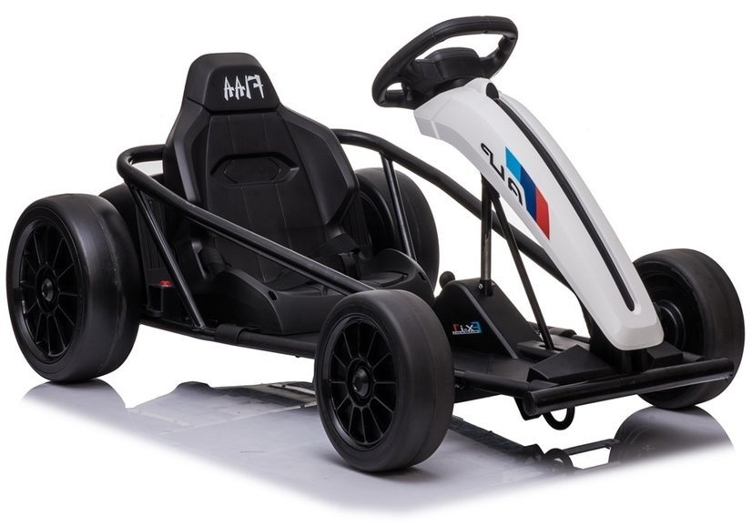 Bateriový gokart LEAN CARS SX1968 bílý — Celkový pohled