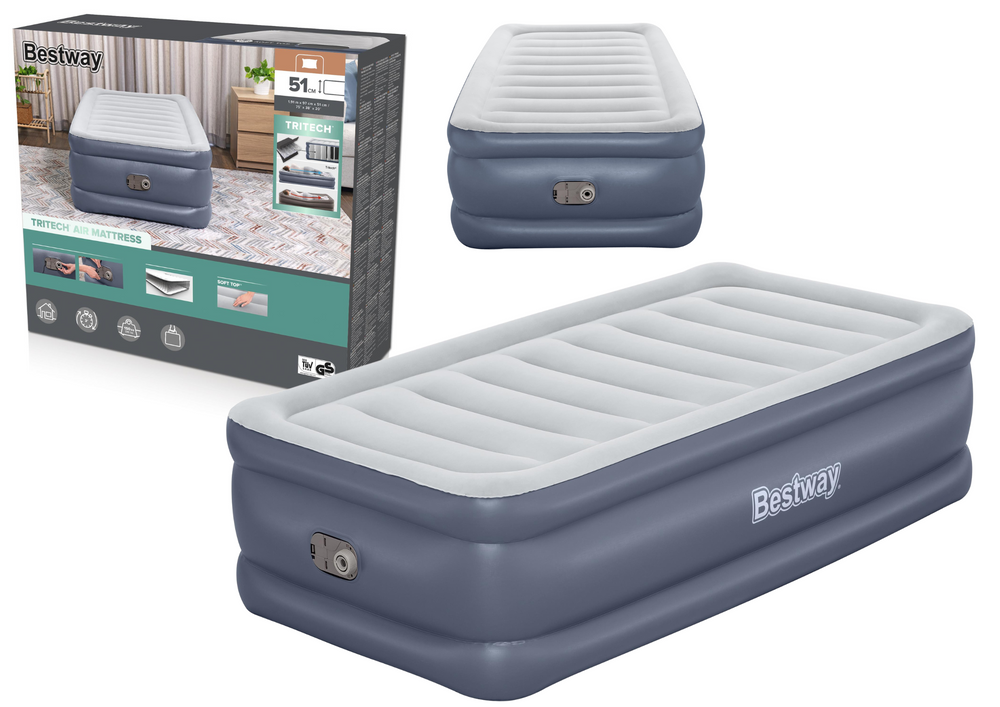 Jednolůžková nafukovací matrace s vestavěnou pumpou 191 x 97 x 51 cm Bestway 6713G