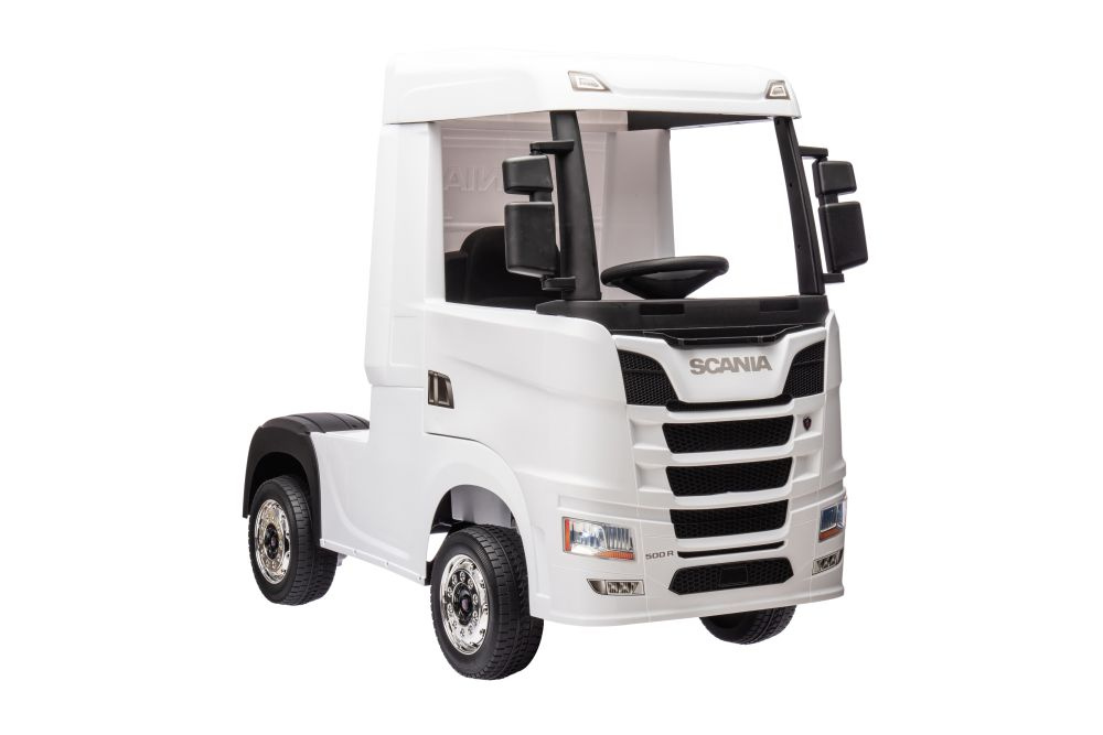 Dětské elektrické auto Scania 500R HL698 bílé 4x4