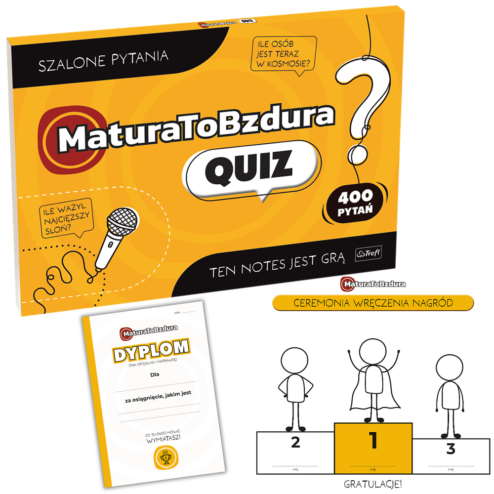 Trefl MaturaToBzdura 30071 – párty kvízová společenská hra (cca 400 otázek)