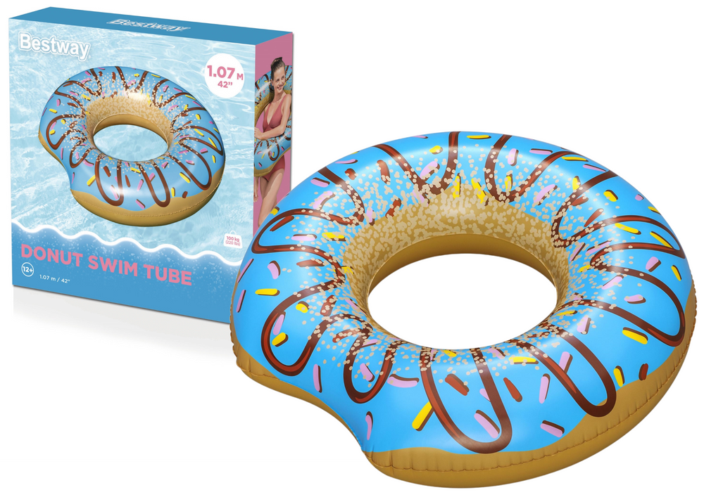 Nafukovací Plavecký Kruh Donut Modrý 107 cm Bestway 36118