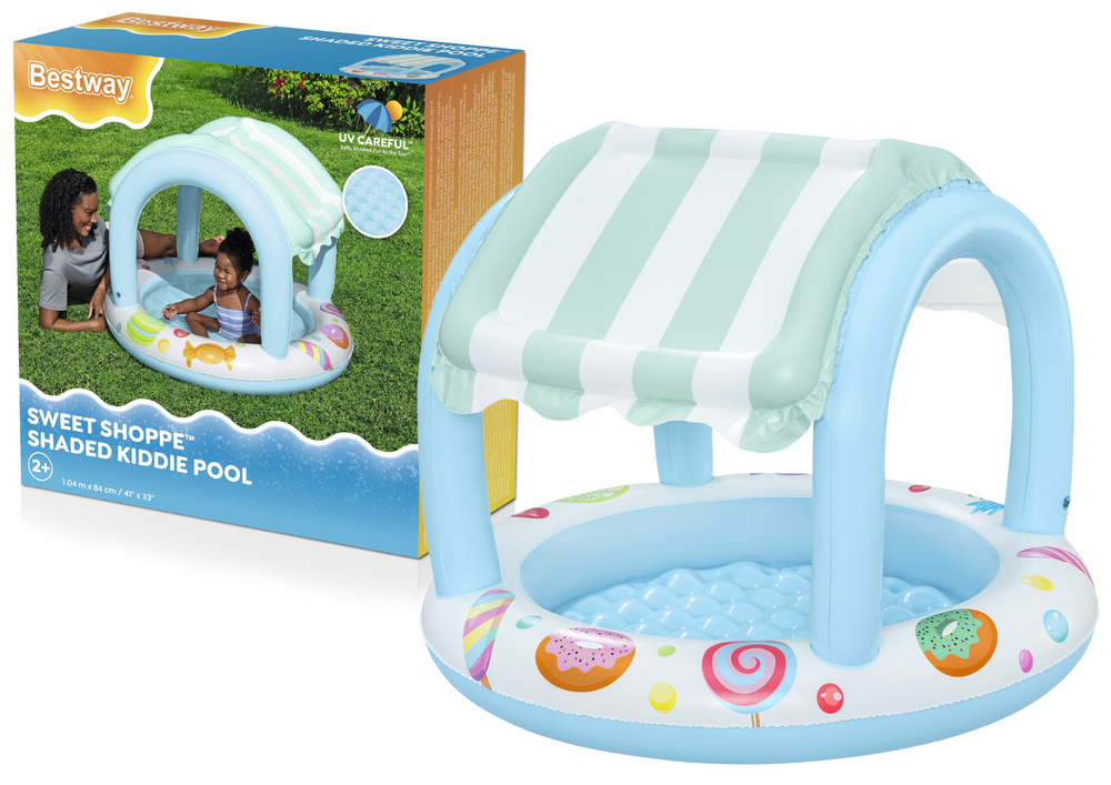 Nafukovací zahradní bazének s domečkem Bestway 52638 - 104 cm průměr, 34 l, pro děti od 2 let