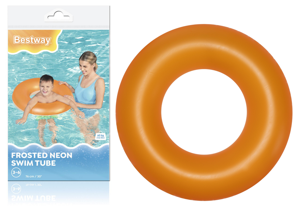 Nafukovací plavecký kruh, oranžový, 76 cm, Bestway 36024