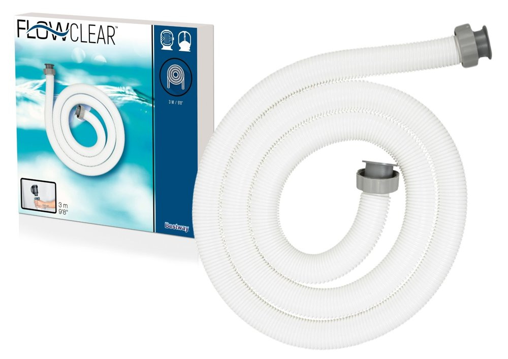Hadica k čerpadlu Bestway 38 mm, 3 metre – odolná konštrukcia z PVC pre bazénové filtračné systémy