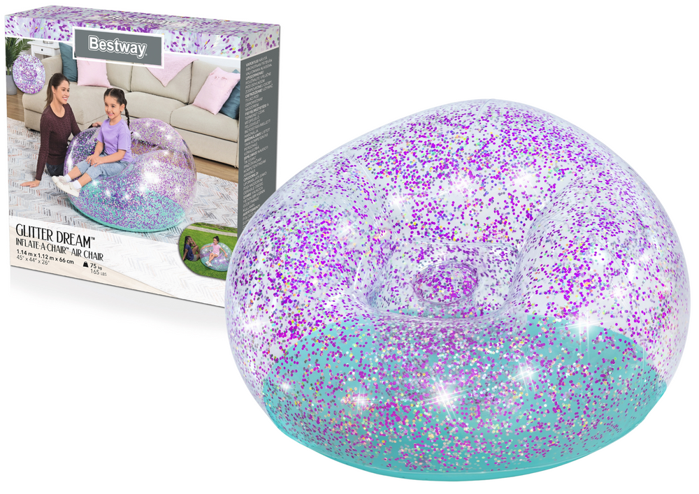 Nafukovací křeslo s brokátem 114 x 112 x 66 Bestway 75115