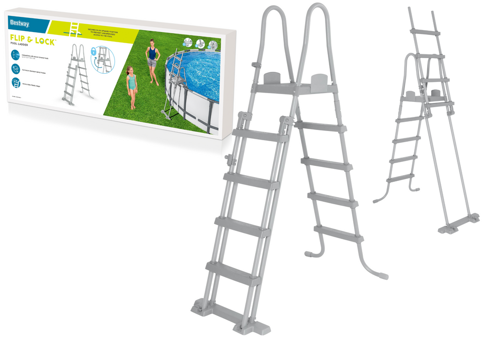 Bezpečnostný bazénový žebriek Bestway 58332 pre bazény do 132 cm, odnímateľné stupne