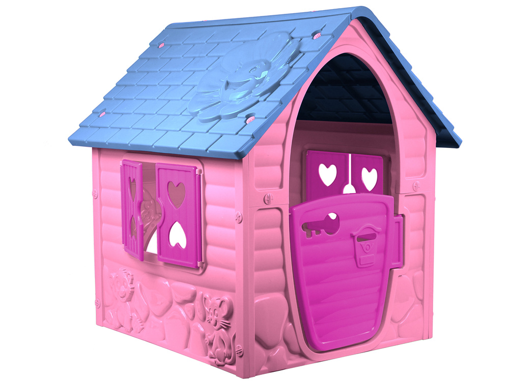 Dětský Zahradní Domek 456 Růžový LEAN Toys 24 m+ 20 cm 110 x 80 cm — Celkový pohled