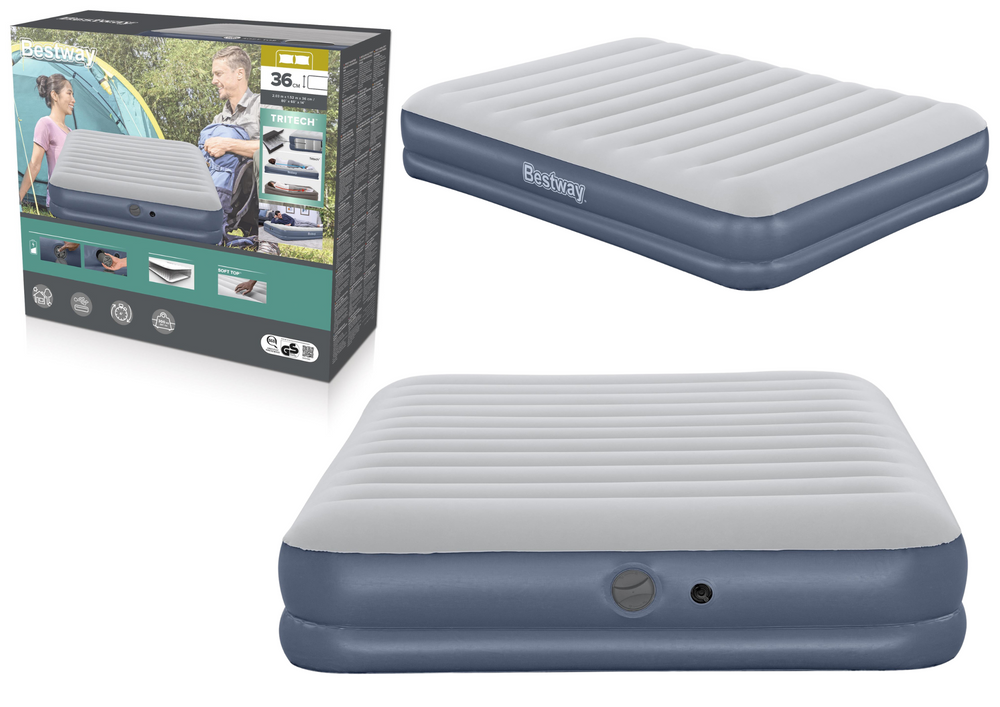 Dvojlôžkový nafukovací matrac Bestway 6716T 203 × 152 × 36 cm – luxusný komfort na hladine