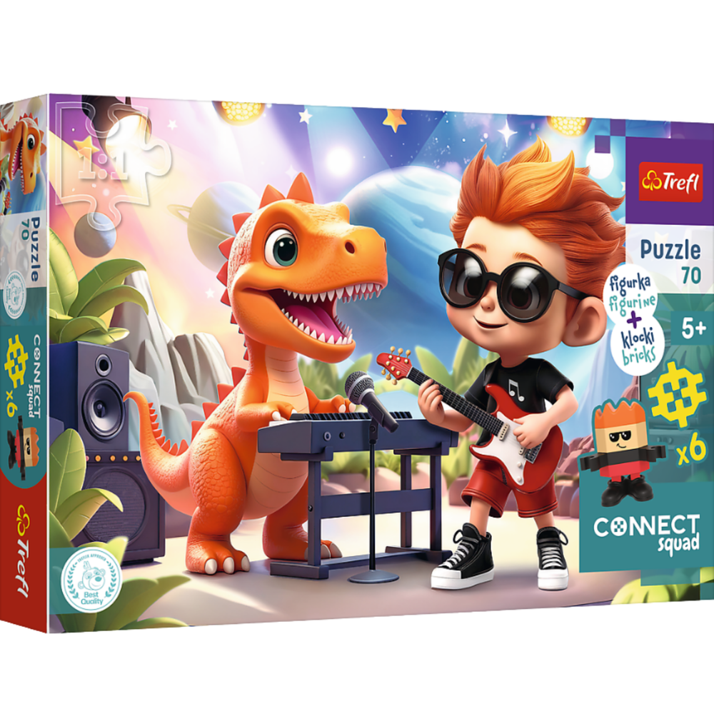 Trefl Puzzle Connect Squad: Connect Joe 70 dílků + figurka a 6 kostek (53025)