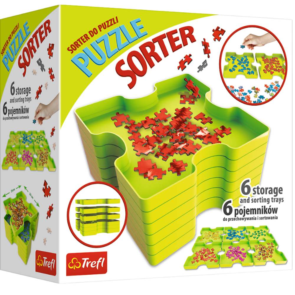 Trefl 90816 triedič na puzzle – triediace podnosy na diely (5 ks)