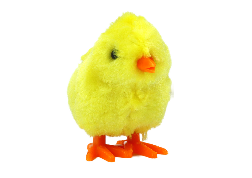 Natahovací plyšové kuře LEAN Toys skákající žluté — Detail