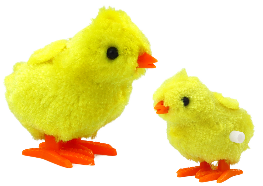Natahovací plyšové kuře LEAN Toys skákající žluté — Celkový pohled