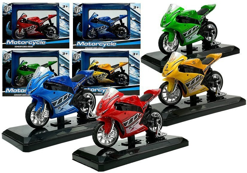 Sportovní Motocykl s Zvuky 1:18 4 Barvy — Celkový pohled