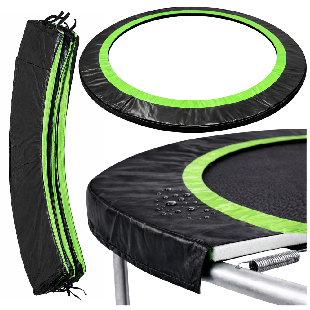 Ochranný kryt pružín na trampolínu LEAN SPRING PAD 8FT (244–252 cm), čierny