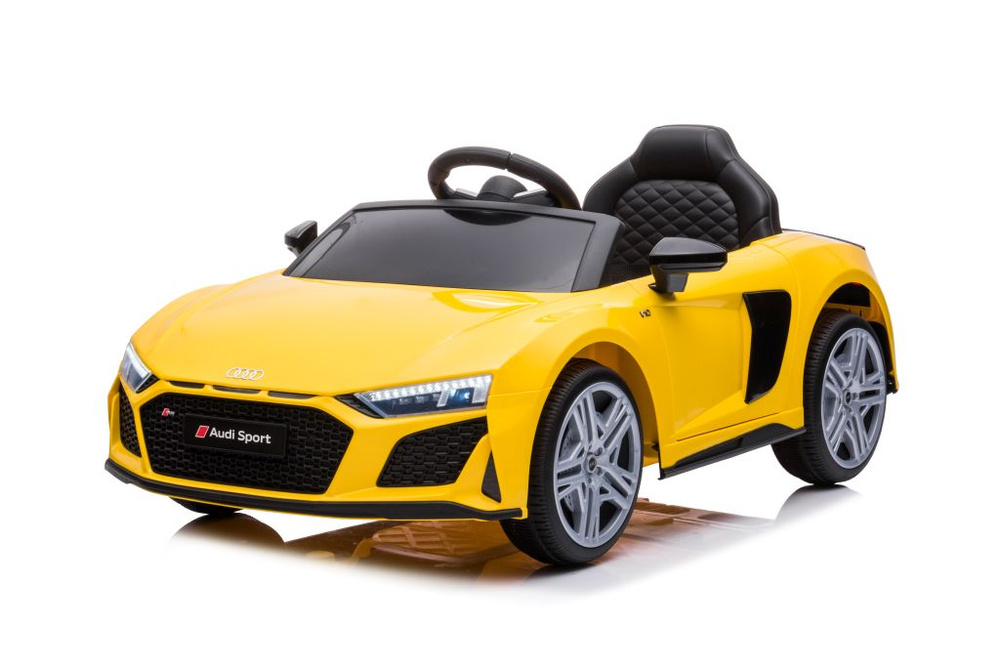 Detské elektrické autíčko Audi R8 Lift A300, žlté, s diaľkovým ovládaním a LED svetlami