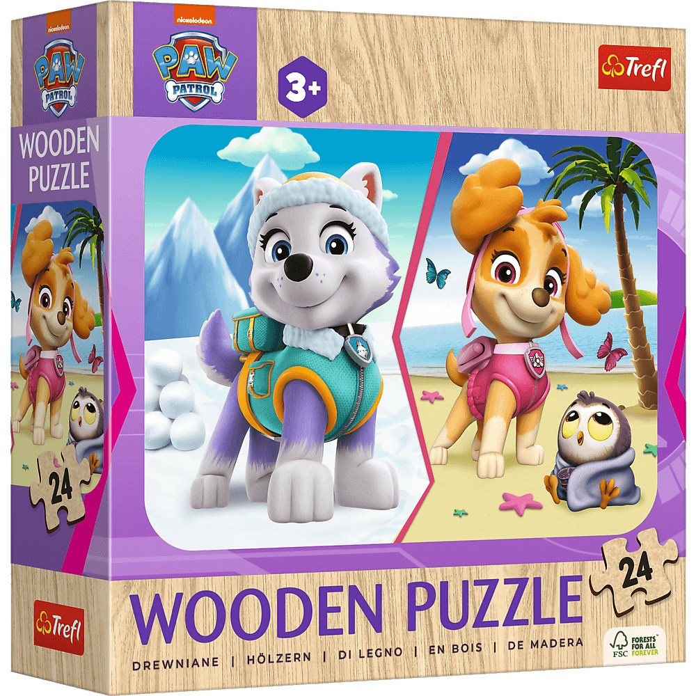 Drevené puzzle s 24 dielikmi – Dievčenská Paw Patrol Trefl 20266