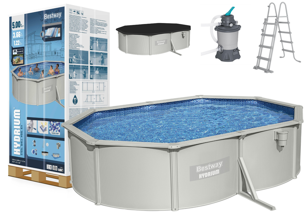 Bazén kovový Bestway Hydrium 5m x 3,60m x 1,20m 56586