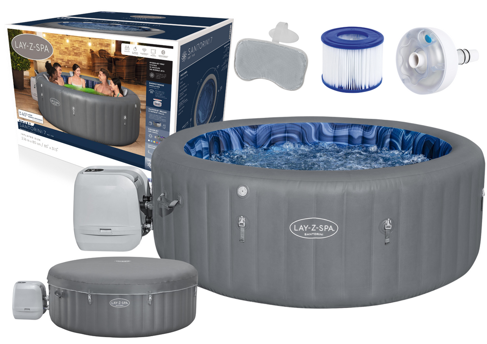 Nafukovací Spa Santorini pro 7 osob 216 x 216 x 80 cm Bestway 6001T