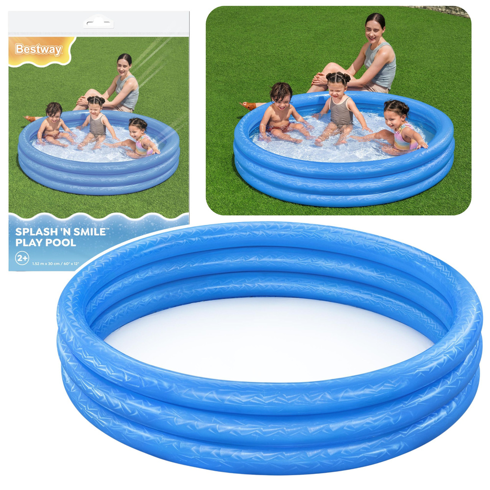 Dětský nafukovací bazén Bestway Splash N Smile 152×30 cm, modrý (51026)