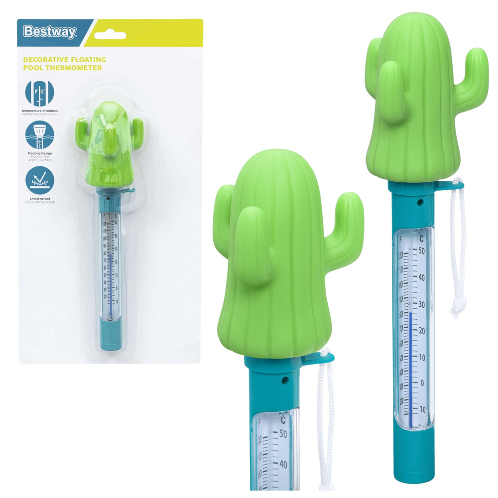 Plávajúci teplomer do bazéna a vírivky Bestway 58763, zelený kaktus