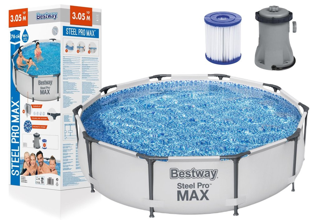 Bestway Zahradní Bazén 305 x 76 cm s Ocelovou Konstrukcí