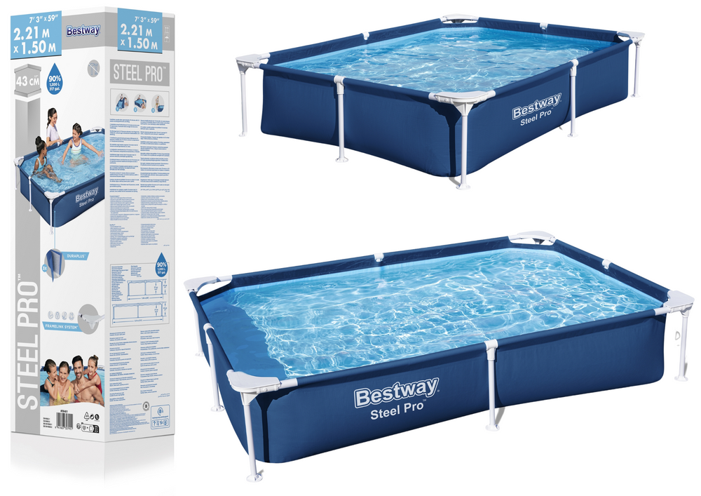 Zahradní Bazén s Rámem 221x150x43 cm Bestway 56401
