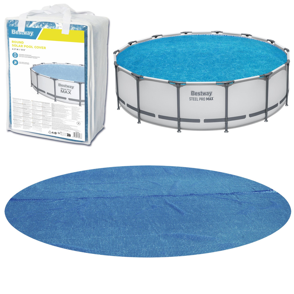 Solární plachta na bazén Bestway 58252, bublinková fólie, pro kruh 427 cm (Ø 417)