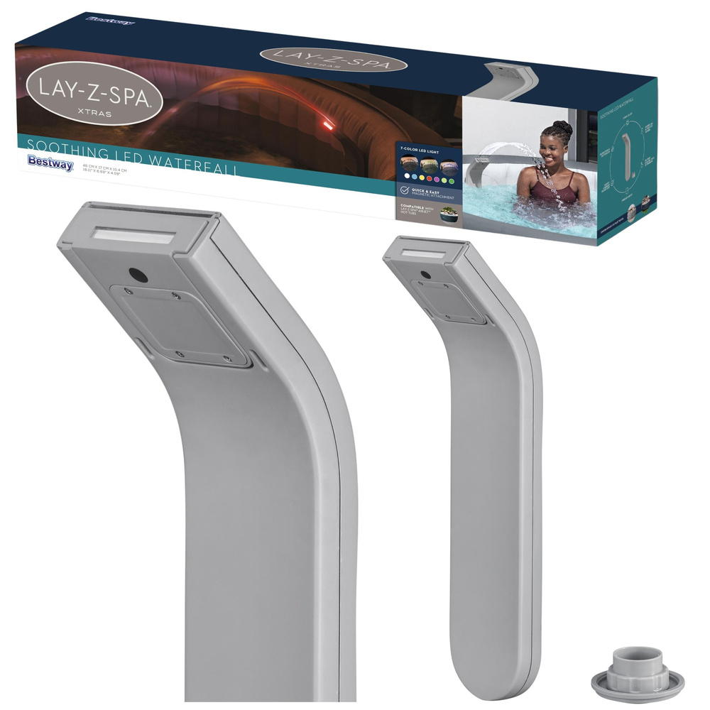 Bestway Lay-Z-Spa LED vodopád do vířivky, 7 barev, šedý, 60322