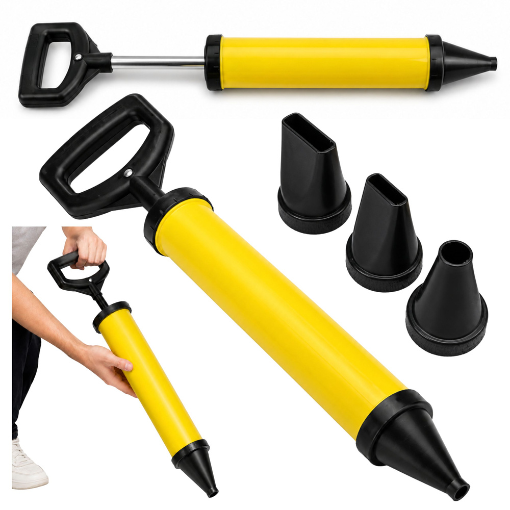 Stavebná vytláčacia pištoľ na škárovacie hmoty, 60 cm, 4 trysky, na silikón a maltu, CE