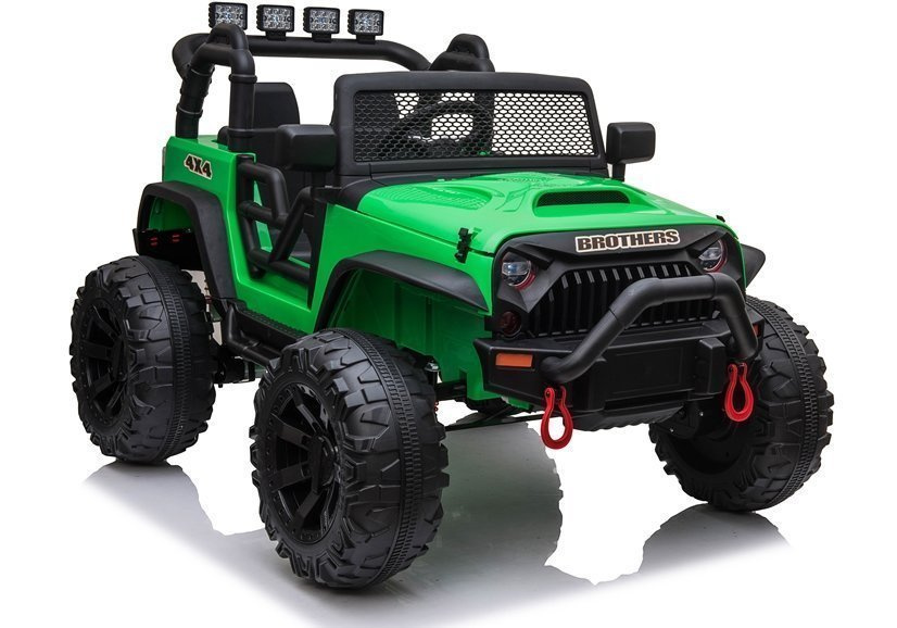 Detské elektrické autíčko Jeep JC666 LEAN CARS zelené – akumulátorové autíčko s diaľkovým ovládaním pre deti