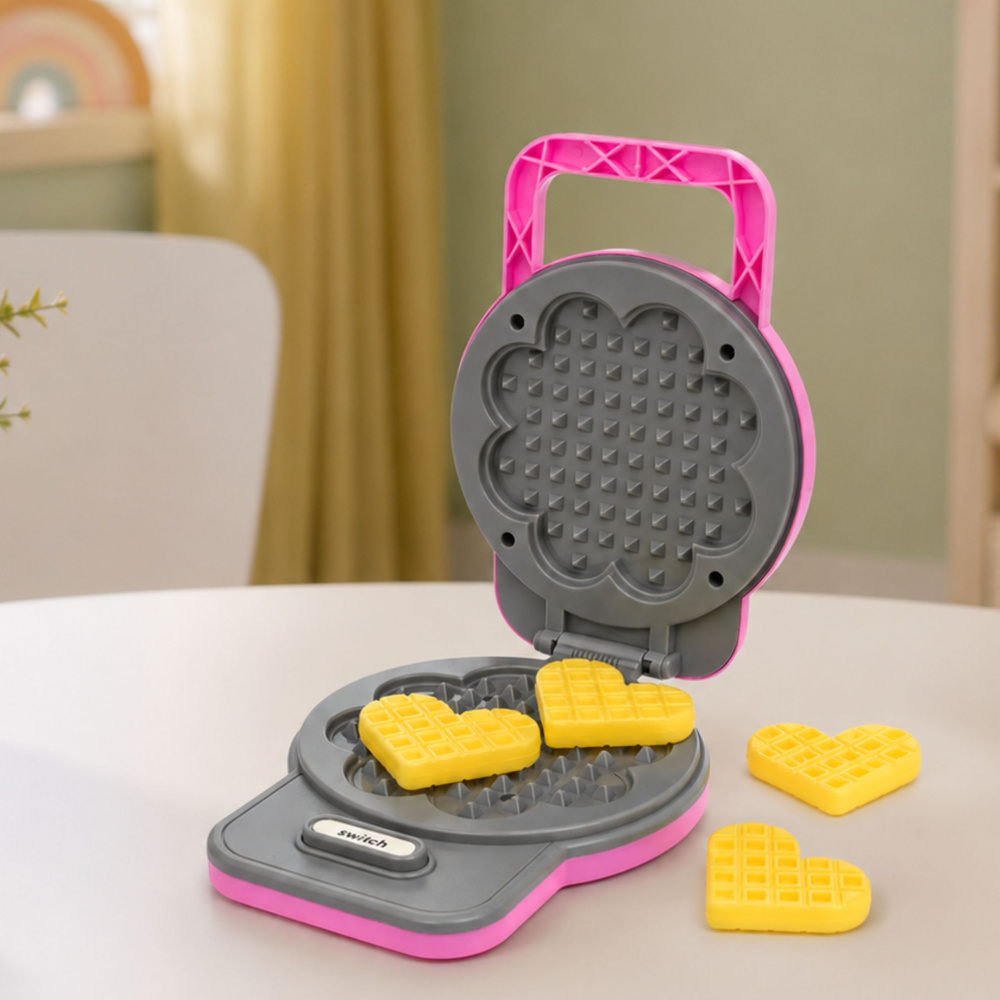 Dětská sada kuchyně s vaflovací a mixérem LEAN Toys, pro děti od 3 let, rozvíjí motoriku — Detail sady