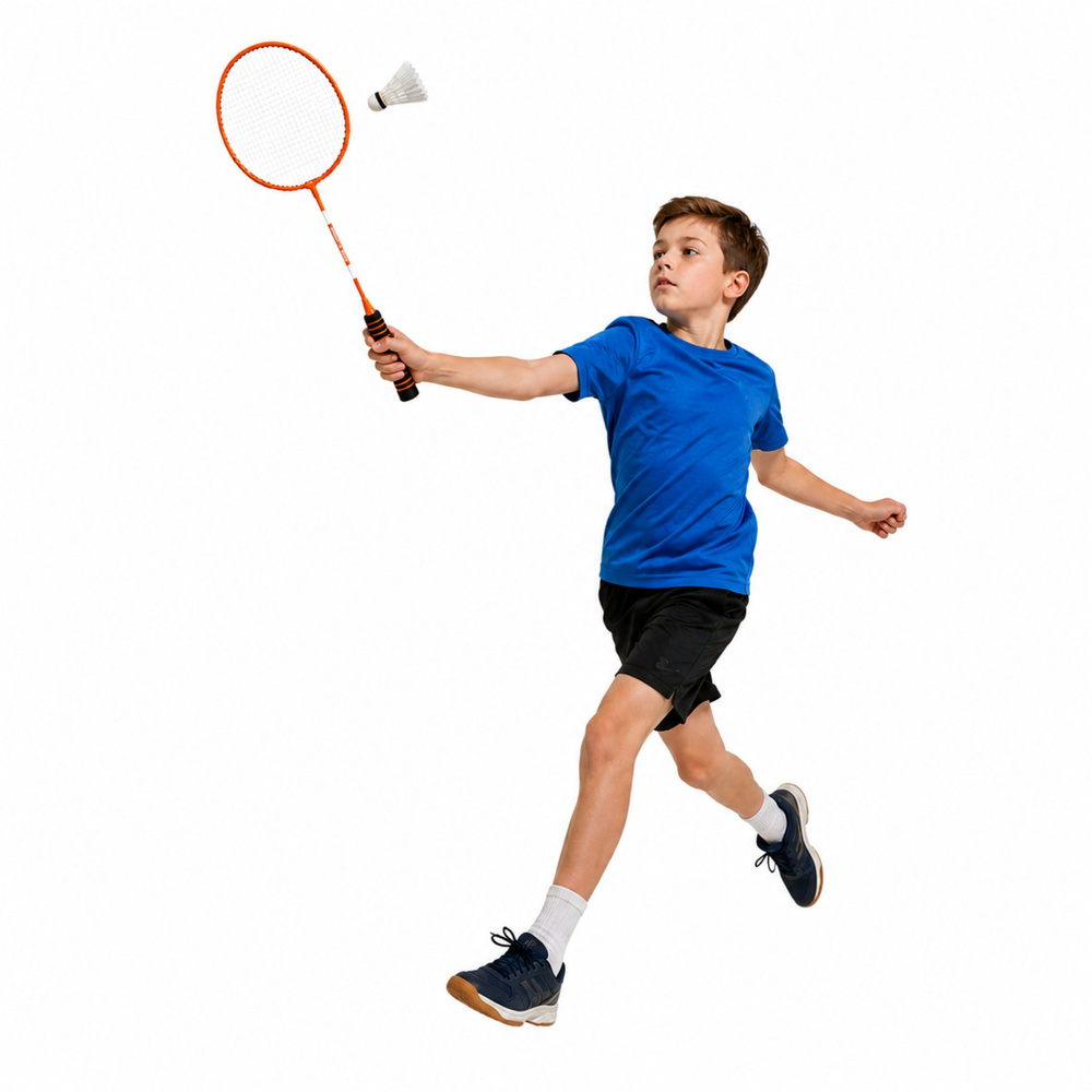 Badmintonový set s dvěma raketami a lotkou — Detail