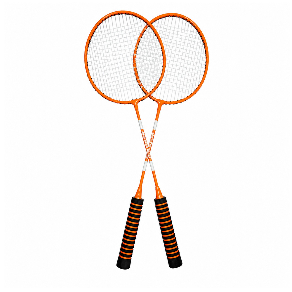 Badmintonový set s dvěma raketami a lotkou — Celkový pohled