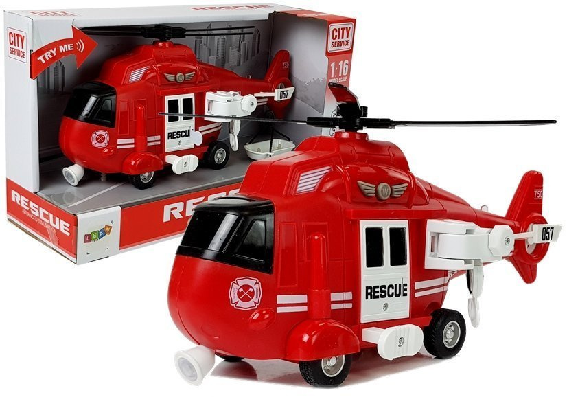 Záchranná helikoptéra Hasiči 1:16 Hák Zvuk Světla — Celkový pohled