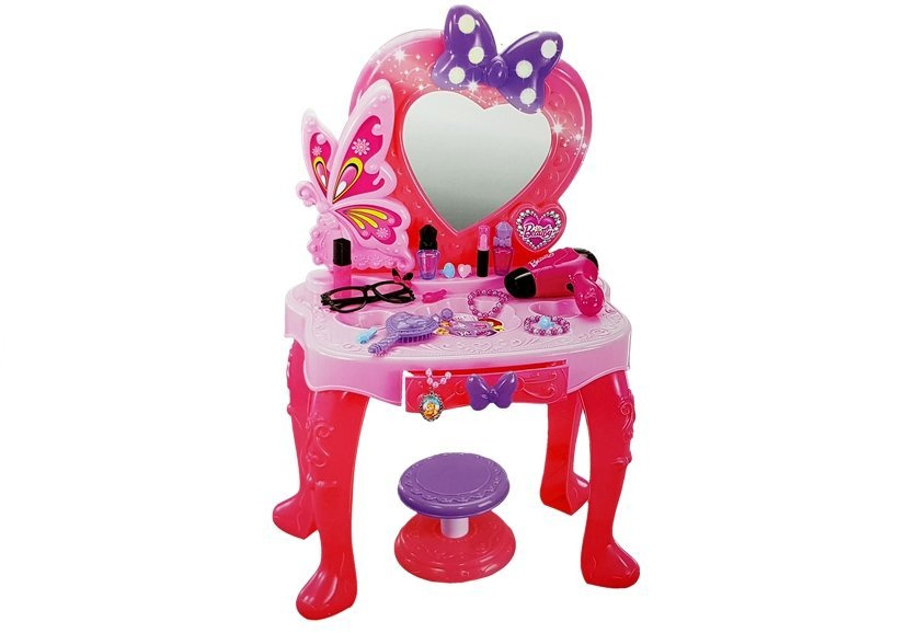 Dětský toaletní stolek LEAN Toys se zrcadlem, světly a zvuky — Detail zrcadla
