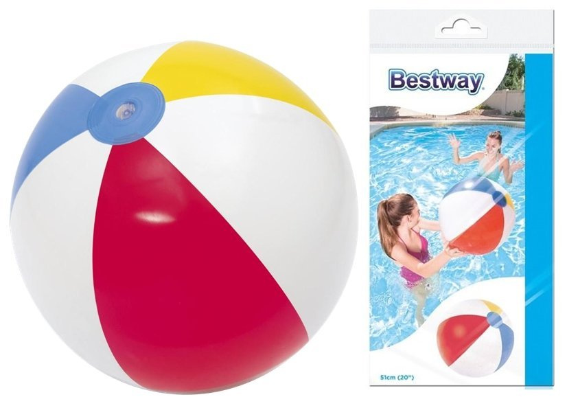 Detská nafukovacia plážová lopta Bestway 51 cm – odolný vinyl, odporúčaná od 2 rokov