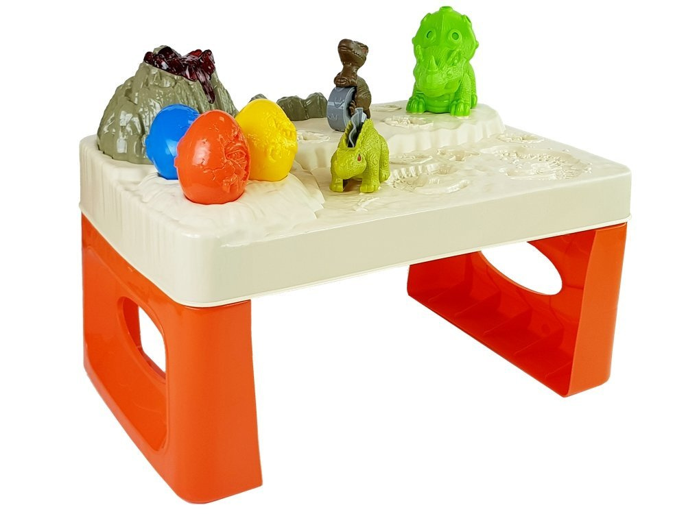 Stůl LEAN Toys s modelovací hmotou, 4 barvy, pro věk 3+, rozměr 58 x 48 x 10 cm — Detail