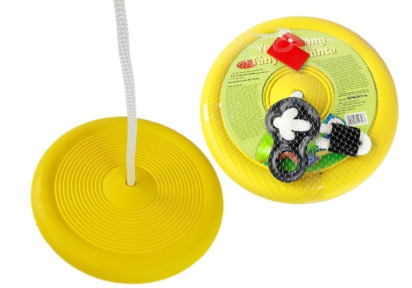 Záhradná okrúhla detská hojdačka Disk, žltá, 423