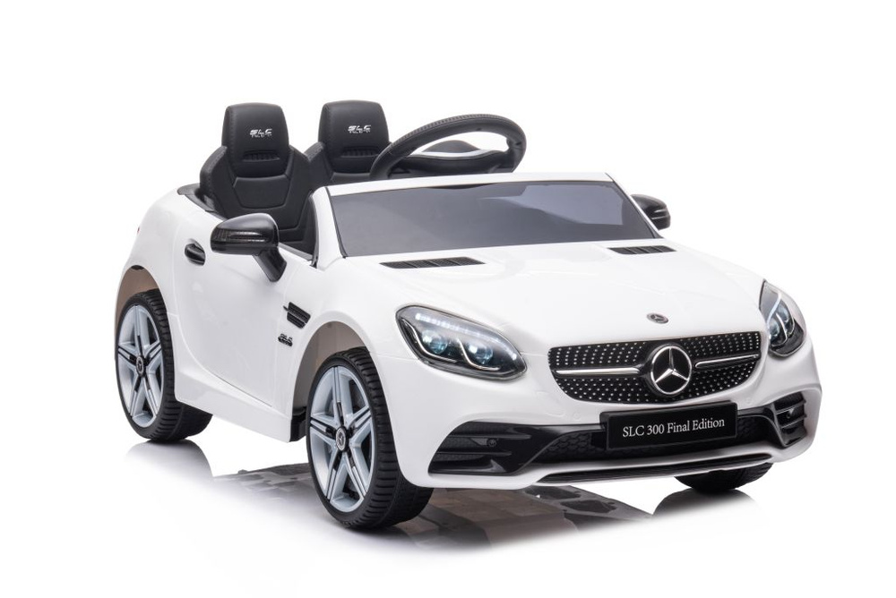 Elektrické auto Mercedes SLC 300 LEAN CARS 12 V, biele, s diaľkovým ovládaním pre deti vo veku 2–6 rokov