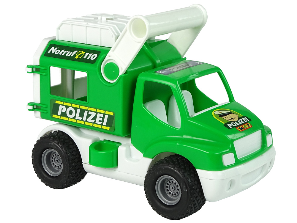Auto policie ConsTruck zelené LEAN Toys 12m+ — Detail