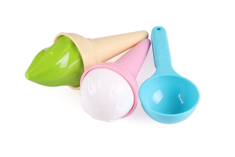 Sada formiček na zmrzlinu LEAN Toys 5941 - písková hračka s lžičkou pro děti od 1 roku