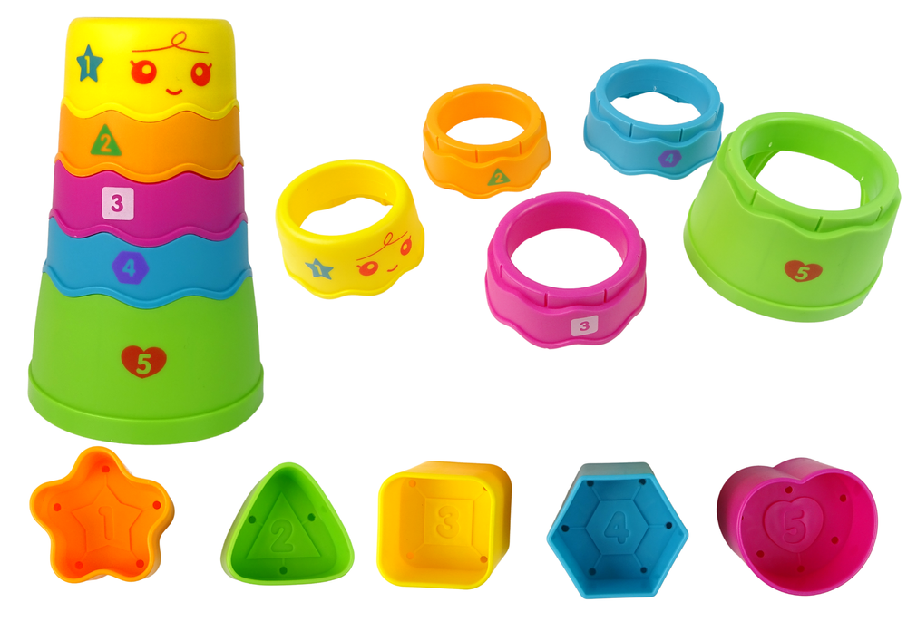 Interaktivní vzdělávací stůl Třídič s klouzačkou na míčky LEAN Toys modrý - rozvoj motoriky a logiky