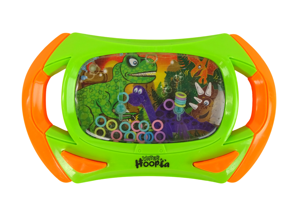 Vodní dovednostní hra Dinosauři LEAN Toys 16x10 cm zelená konzole pro děti od 3 let